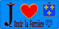 Plaque métal décorative  J' ❤️Ozoir-la-Ferrière, Seine et Marne (77)