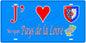 Plaque métal décorative  J' ❤️ Ma région Pays de la Loire