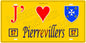 Plaque métal décorative 15 x 30 cm fond  mur jaune 57 J' ❤️Pierrevillers , canton Rombas 57
