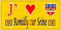 Plaque métal décorative, J' ❤️Romilly-sur-Seine, Aube, fond  mur jaune 10