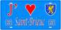 Plaque métal décorative, J' ❤️Saint Brieuc, Côtes-d’Armor (22)