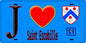Plaque métal décorative  J' ❤️Saint-Escobille, Essonne (91)
