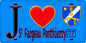 Plaque métal décorative  J' ❤️Saint-Fargeau-Ponthierry, Seine et Marne (77) fond bleui