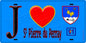 Plaque métal décorative  J' ❤️Saint-Pierre-du-Perray, Essonne (91) fond bleu