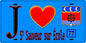 Plaque métal décorative  J' ❤️Saint-Sauveur-sur-École, Seine et Marne (77) fond bleu