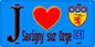 Plaque métal décorative  J' ❤️Savigny-sur-Orge, Essonne (91) fond bleu