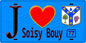 Plaque métal décorative  J' ❤️Soisy-Bouy, Seine et Marne (77) fond bleu