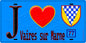 Plaque métal décorative  J' ❤️Vaires-sur-Marne, Seine et Marne (77) fond bleu