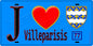 Plaque métal décorative  J' ❤️Villeparisis, Seine et Marne (77) fond bleu