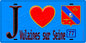 Plaque métal décorative  J' ❤️Vulaines-sur-Seine, Seine et Marne (77) fond bleu