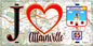 Plaque métal décorative  J' ❤️Attainville, Val d'Oise (95)