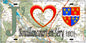 Plaque métal décorative 15X30 J' ❤️ Bouillancourt-en-Séry, Somme (80) géo