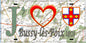 Plaque métal décorative 15X30 J' ❤️ Bussy-lès-Poix, Somme (80) geo