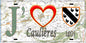 Plaque métal décorative 15X30 J' ❤️ Caulières, Somme (80) géo