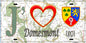 Plaque métal décorative 15X30 J' ❤️ Domesmont, Somme (80)