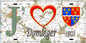 Plaque métal décorative 15X30 J' ❤️ Domléger-Longvillers, Somme (80)