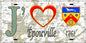Plaque métal décorative 15X30 J' ❤️ Épouville, Seine Maritime (76) geo