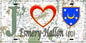 Plaque métal décorative 15X30 J' ❤️ Esmery-Hallon, Somme (80)