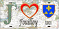 Plaque métal décorative 15X30 J' ❤️ Fouilloy, Somme (80)