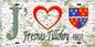 Plaque métal décorative 15X30 J' ❤️ Fresnes-Tilloloy, Somme (80)