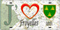 Plaque métal décorative 15X30 J' ❤️ il love Froyelles, Somme (80)