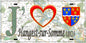 Plaque métal décorative 15X30 J' ❤️ Hangest-sur-Somme, Somme (80) geo