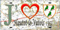 Plaque métal décorative 15X30 J' ❤️ Hautot-le-Vatois, Seine Maritime (76) geo