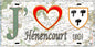 Plaque métal décorative 15X30 J' ❤️ Hénencourt, Somme (80)