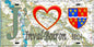 Plaque métal décorative 15X30 J' ❤️ Inval-Boiron, Somme (80) géo