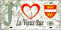 Plaque métal décorative 15X30 J' ❤️ La Vieux-Rue, Seine Maritime (76)