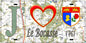 Plaque métal décorative 15X30 J' ❤️ Le Bocasse, Seine Maritime (76) géo