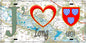 Plaque métal décorative 15X30 J' ❤️ il love Long, Somme (80) 