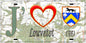 Plaque métal décorative 15X30 J' ❤️ Louvetot, Seine Maritime (76) geo