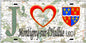 Plaque métal décorative 15X30 J' ❤️ Montigny-sur-l'Hallue, Somme (80)