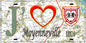 Plaque métal décorative 15X30 J' ❤️Moyenneville, Somme (80) geo