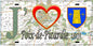 Plaque métal décorative 15X30 J' ❤️ Poix-de-Picardie, Somme (80) geo