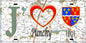 Plaque métal décorative 20 cm x 30 cm J' ❤️ Punchy, Somme (80)