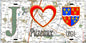 Plaque métal décorative 20 cm x 30 cm J' ❤️ Puzeaux, Somme (80)