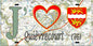 Plaque métal décorative 15X30 J' ❤️ Quièvrecourt, Seine Maritime (76) géo