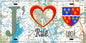 Plaque métal décorative 15X30 J' ❤️ il love Rue, Somme (80)