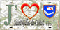 Plaque métal décorative 15X30 J' ❤️ Saint-Gilles-de-Crétot, Seine Maritime (76) géo