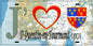 Plaque métal décorative 15X30 J' ❤️ il love Saint-Quentin-en-Tourmont, Somme (80)