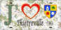 Plaque métal décorative 15X30 J' ❤️ Thiétreville, Seine Maritime (76) geo