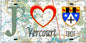 Plaque métal décorative 15X30 J' ❤️ il love Vercourt, Somme (80)