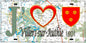 Plaque métal décorative 15X30 J' ❤️ il love Villers-sur-Authie, Somme (80)