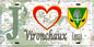 Plaque métal décorative 15X30 J' ❤️ il love Vironchaux, Somme (80)