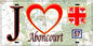 Plaque métal décorative, J'❤️ Aboncourt, Moselle (57) fond carte