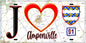 Plaque métal décorative  J' ❤️Amponville, Seine et Mrne (77) fond carte