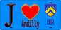 Plaque métal décorative  J' ❤️Andilly, Val d'Oise (95) fond bleu