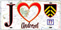 Plaque métal décorative  J' ❤️Andrezel, Seine et Mrne (77) fond carte
